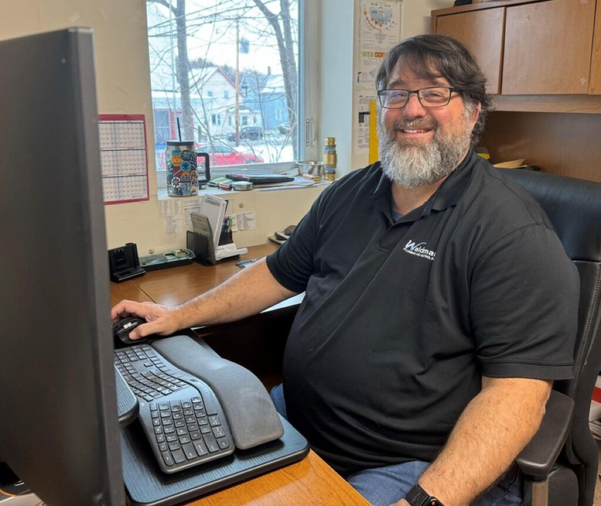 Jeff Waldman, owner of Waldman Plumbing; the quote below is from customer Lee Bertram